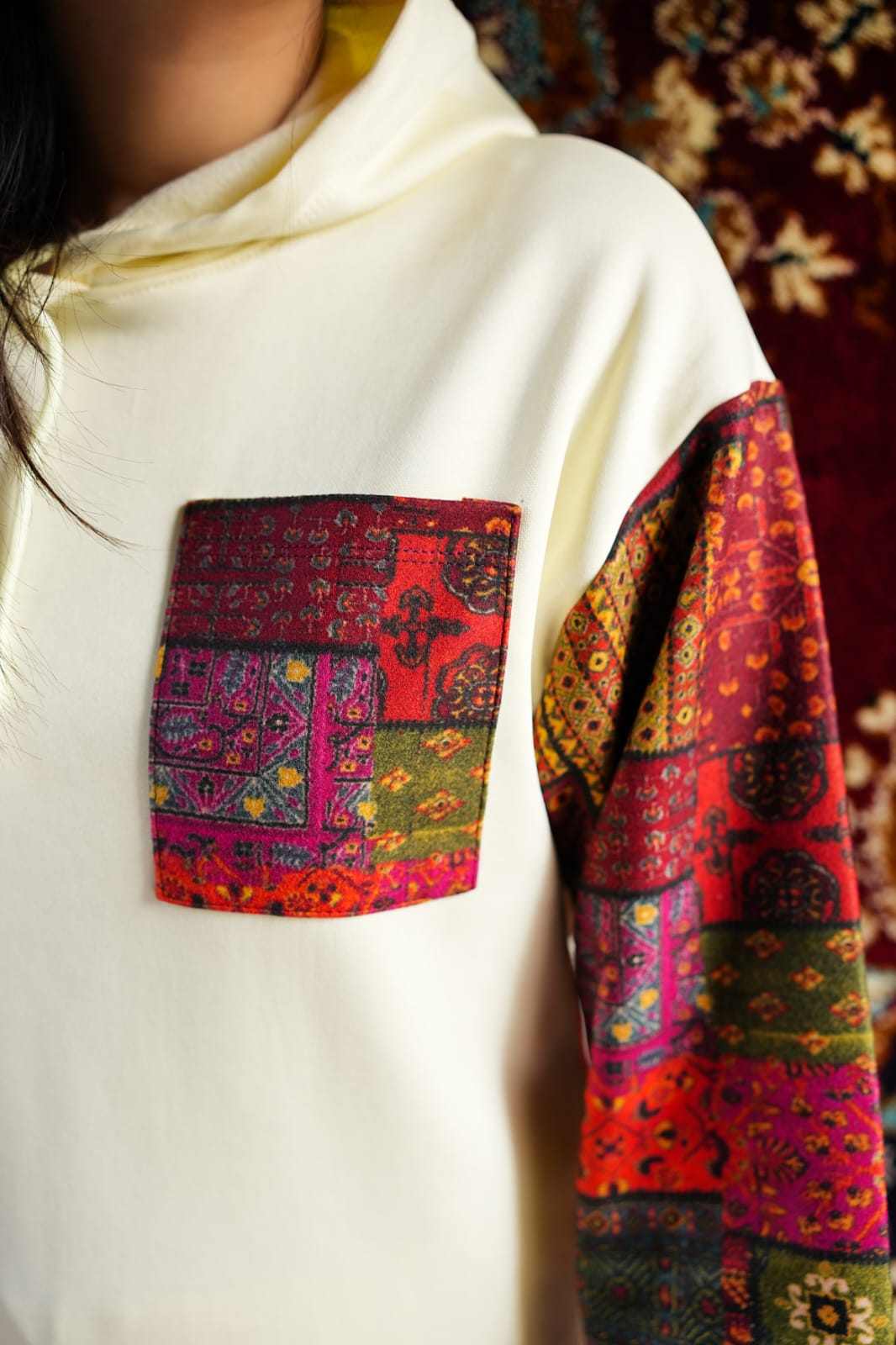 White Sindhi Fleese Tracksuit