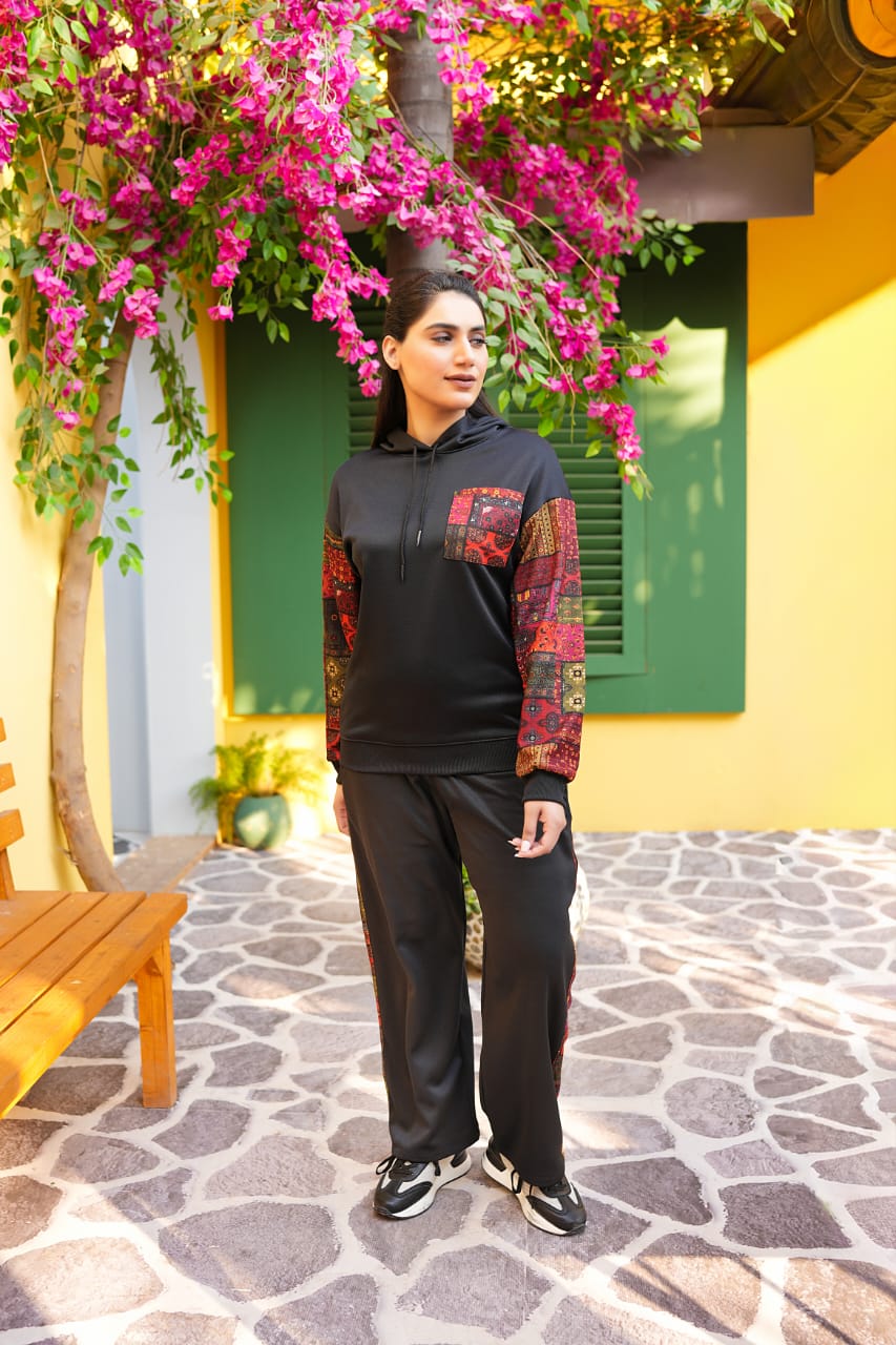 Black Sindhi Tracksuit
