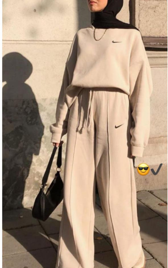 Elite Beige Comfort Tracksuit – Effortless Grace & Modern Modesty